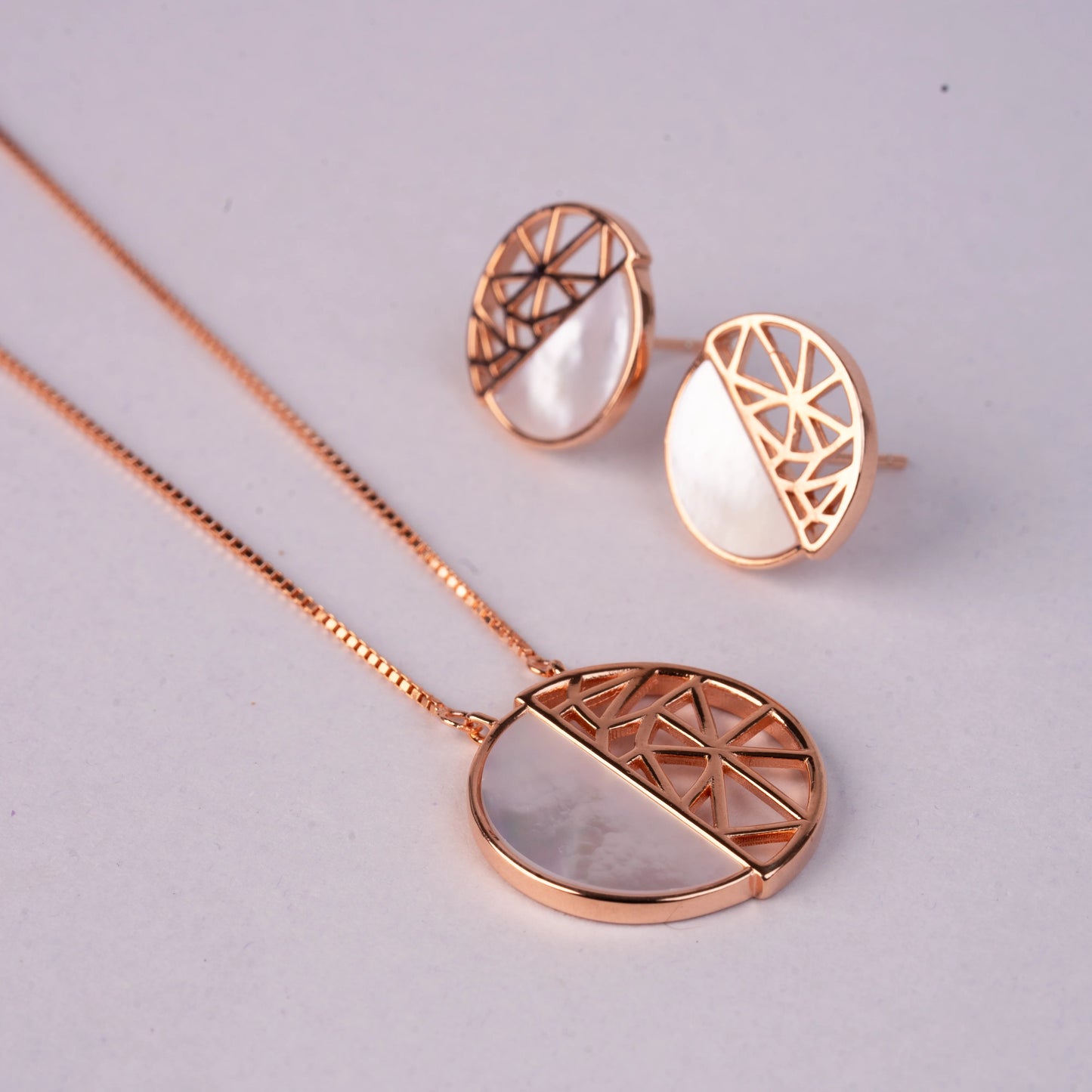 925 Sterling Silver | Golden Crescent Ensemble Set