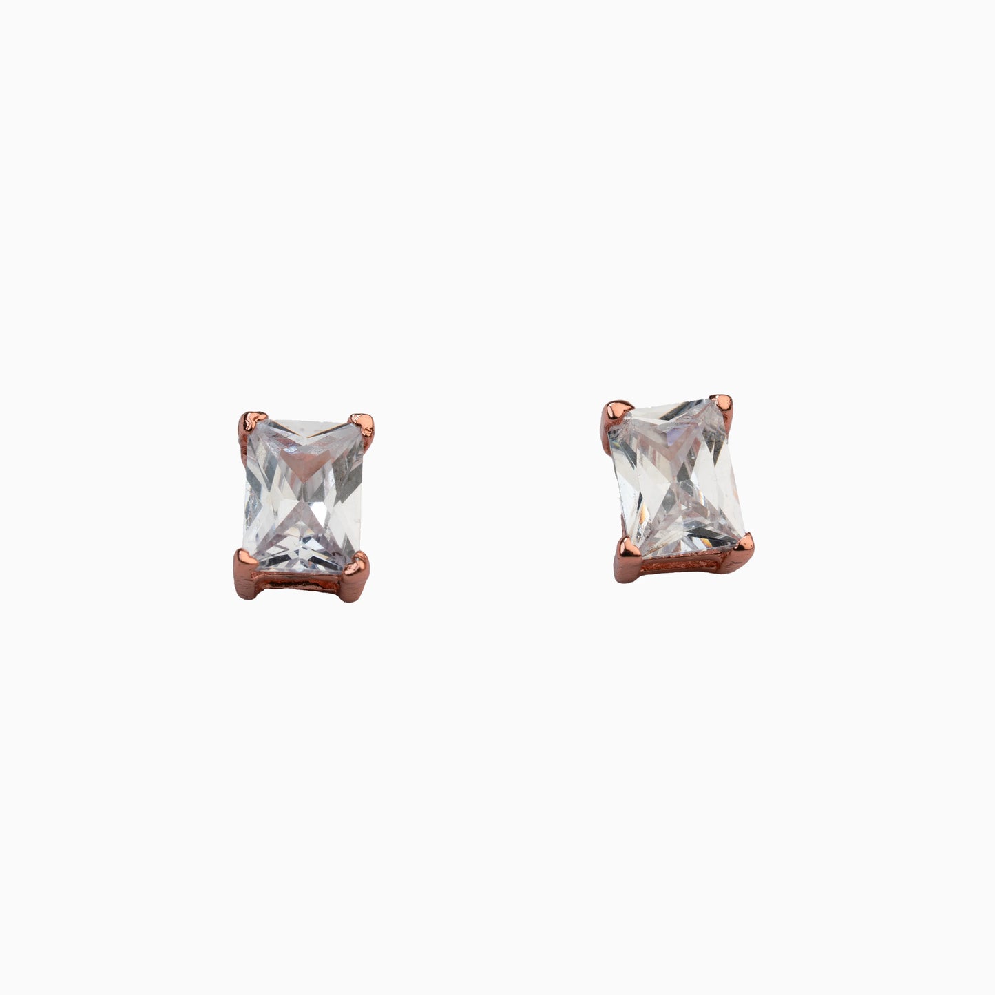 925 Sterling Silver | Mini Radiant Baguette Studs