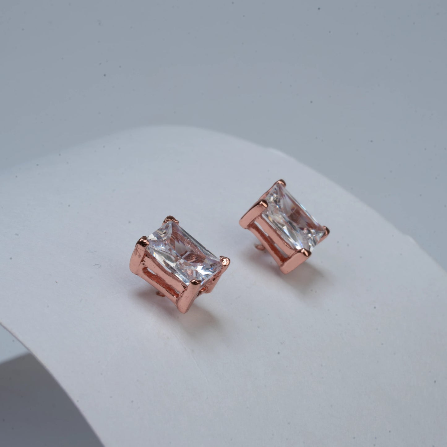 925 Sterling Silver | Mini Radiant Baguette Studs