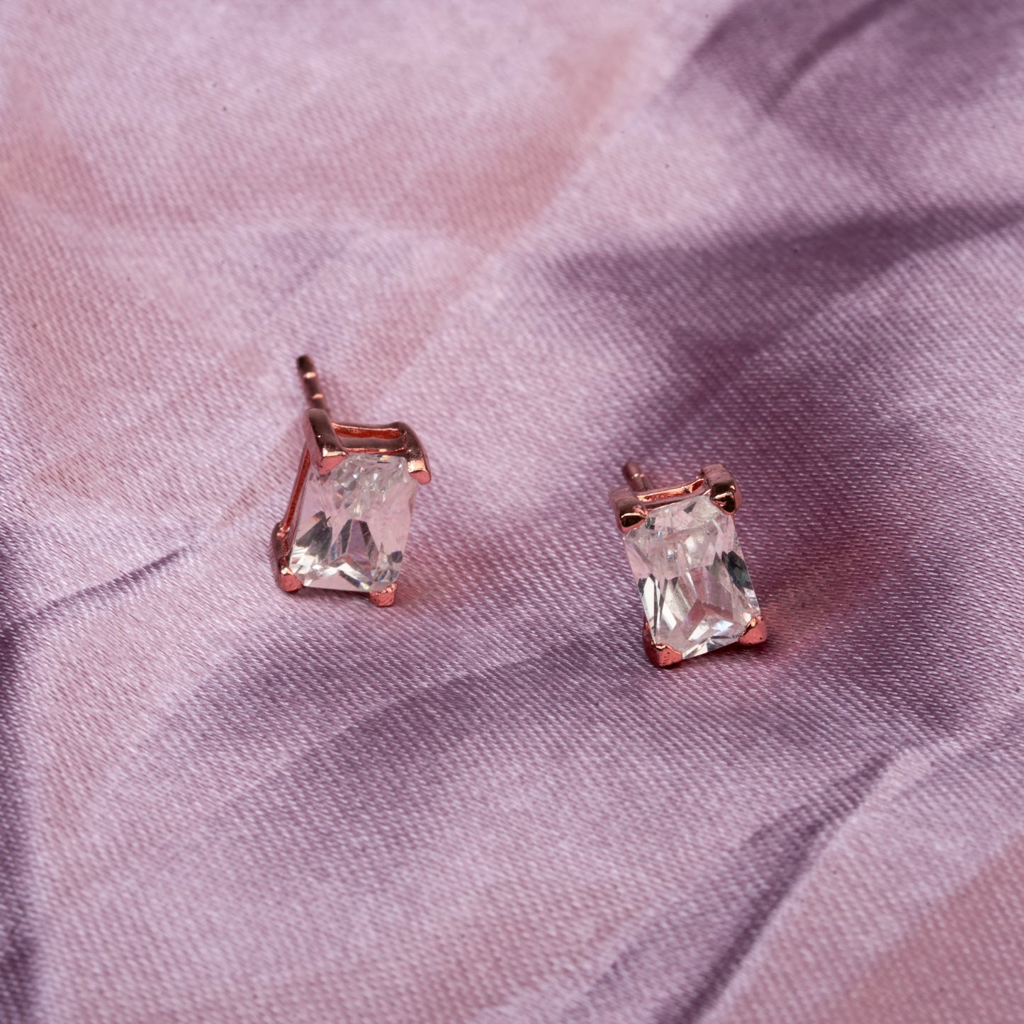 925 Sterling Silver | Mini Radiant Baguette Studs