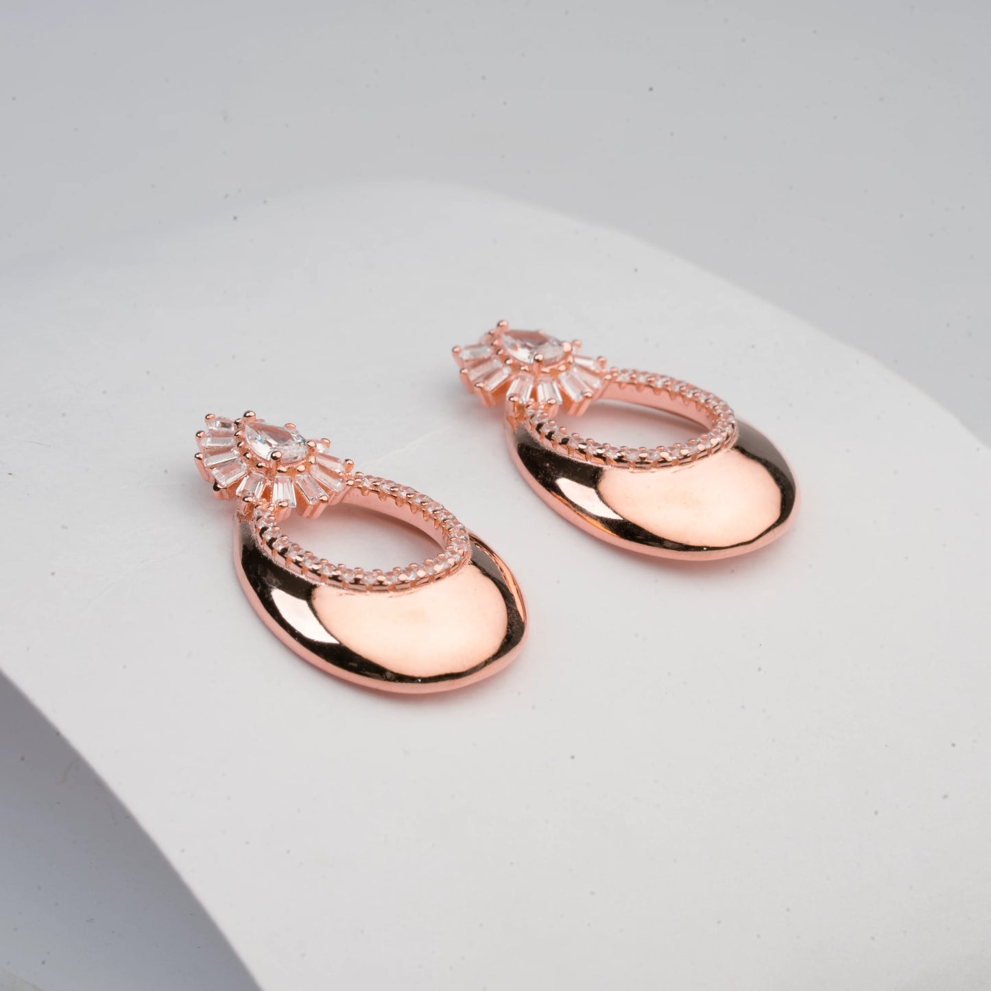 925 Sterling Silver | Floral Sparkle Drop Earrings