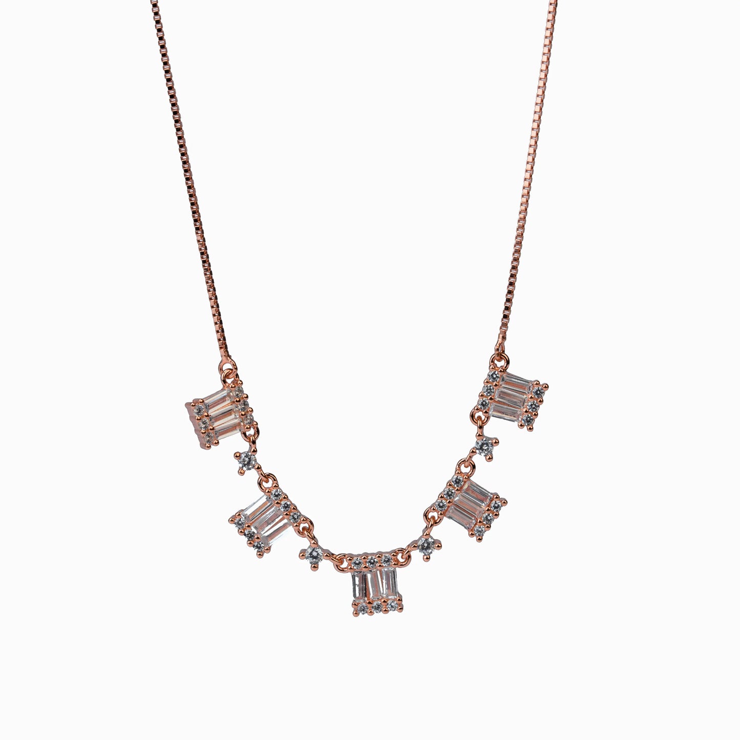 925 Sterling Silver |  Blush Sparkle Necklace