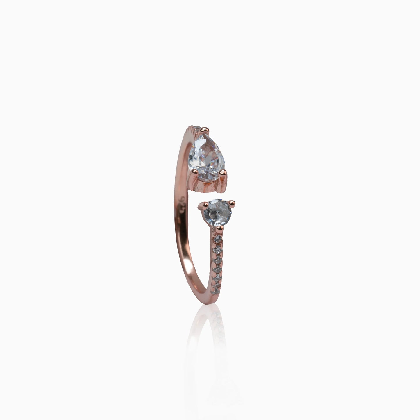 925 Sterling Silver | Enchanted Dewdrop Ring | Free size