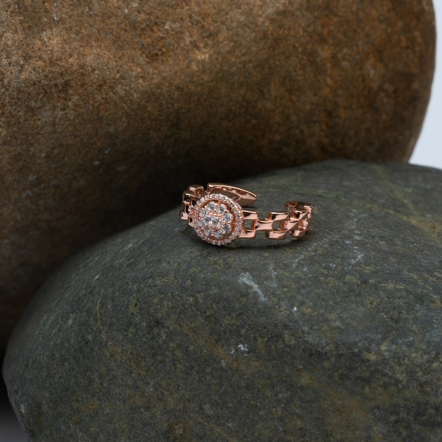 925 Sterling Silver | Ornate Loop ring | Free Size