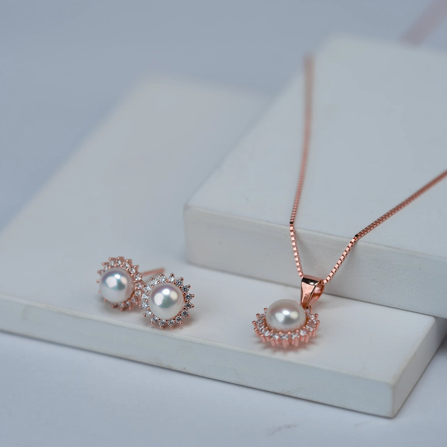 925 Sterling Silver | Sunburst Pearl Set