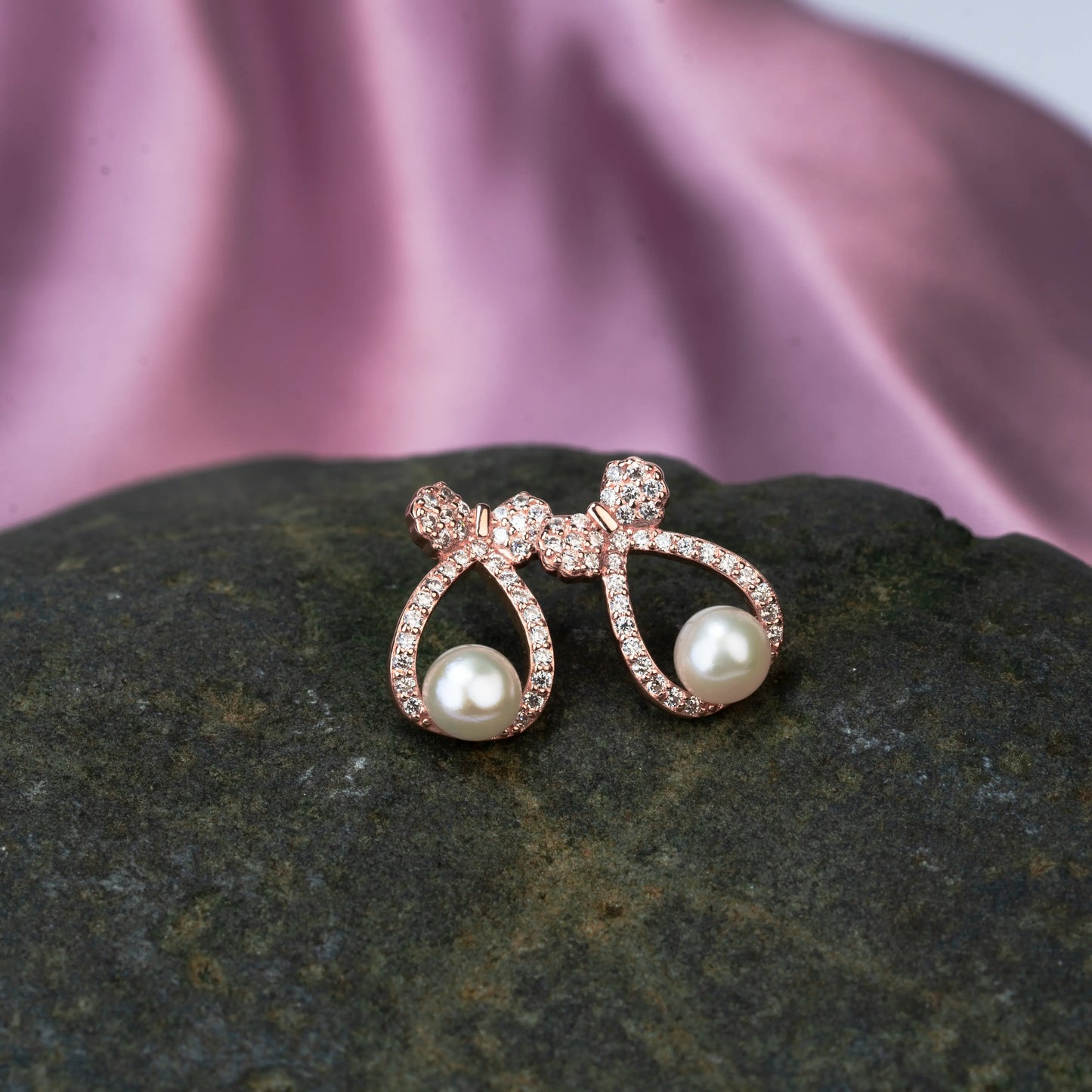 925 Sterling Silver | Bow-Tied Pearl Set