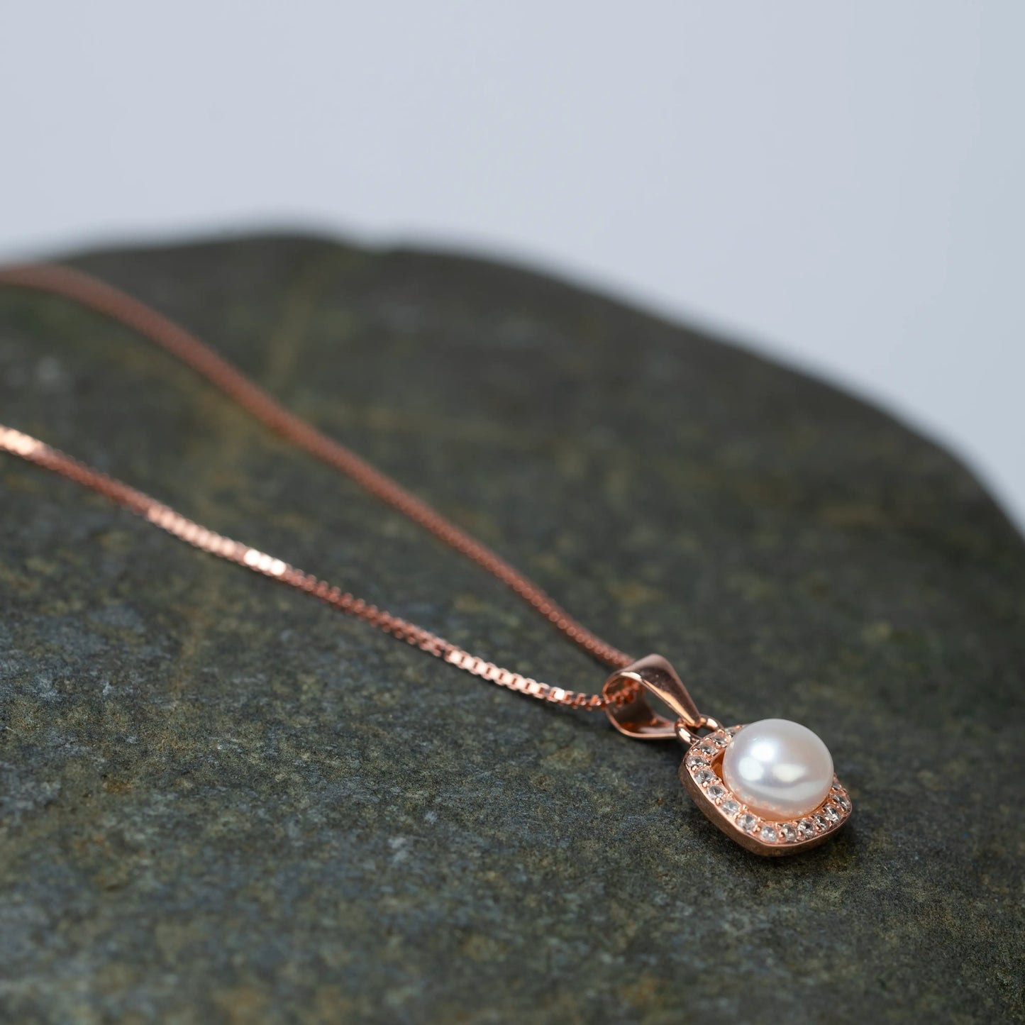 925 Sterling Silver | Pearl Luster Set of Earring and a Pendant with Chain