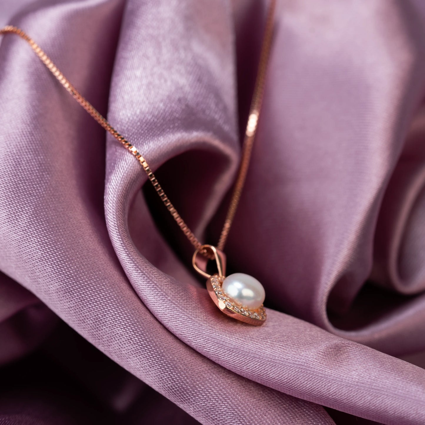 925 Sterling Silver | Pearl Luster Set of Earring and a Pendant with Chain