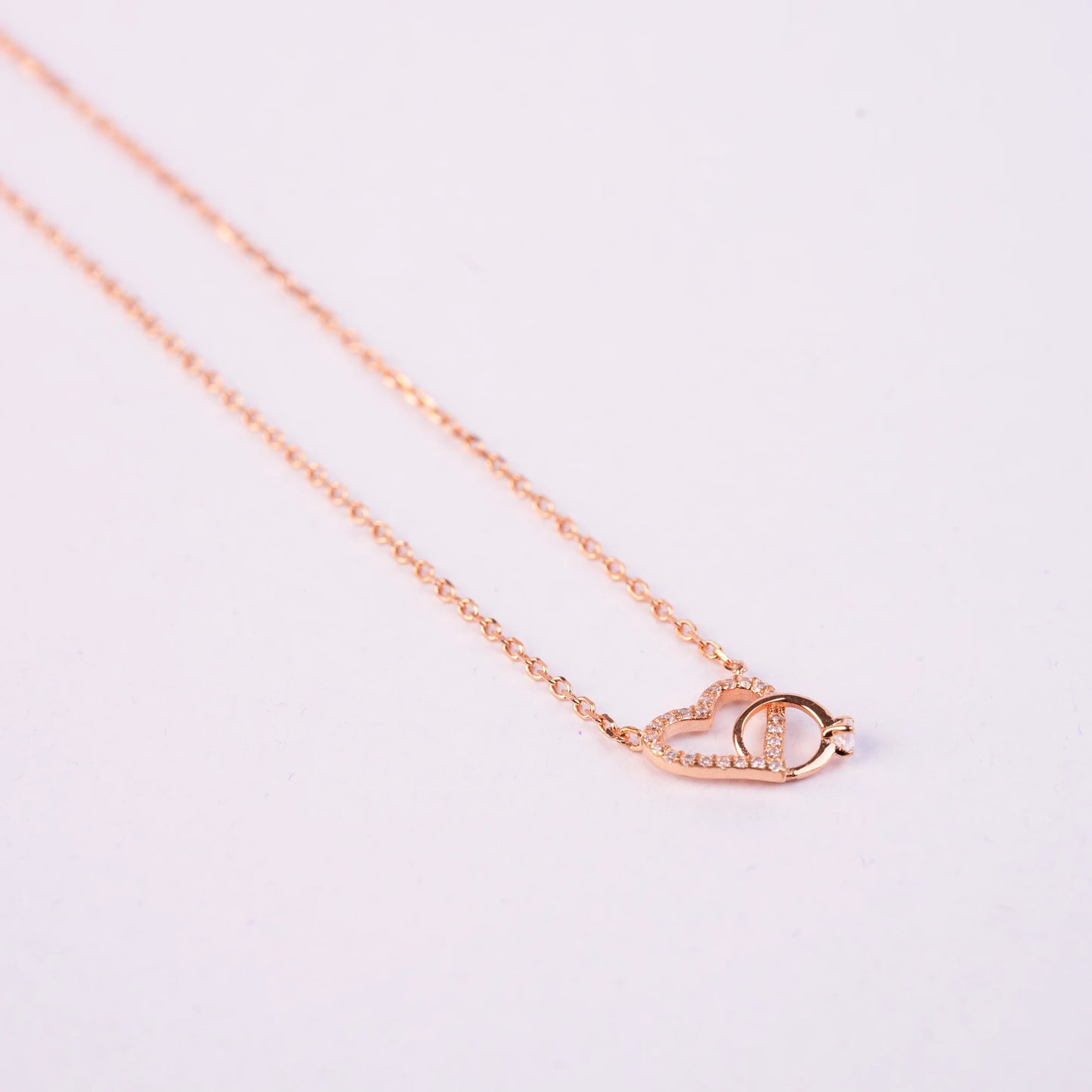 925 Sterling Silver | Heartfelt Link Ring Necklace