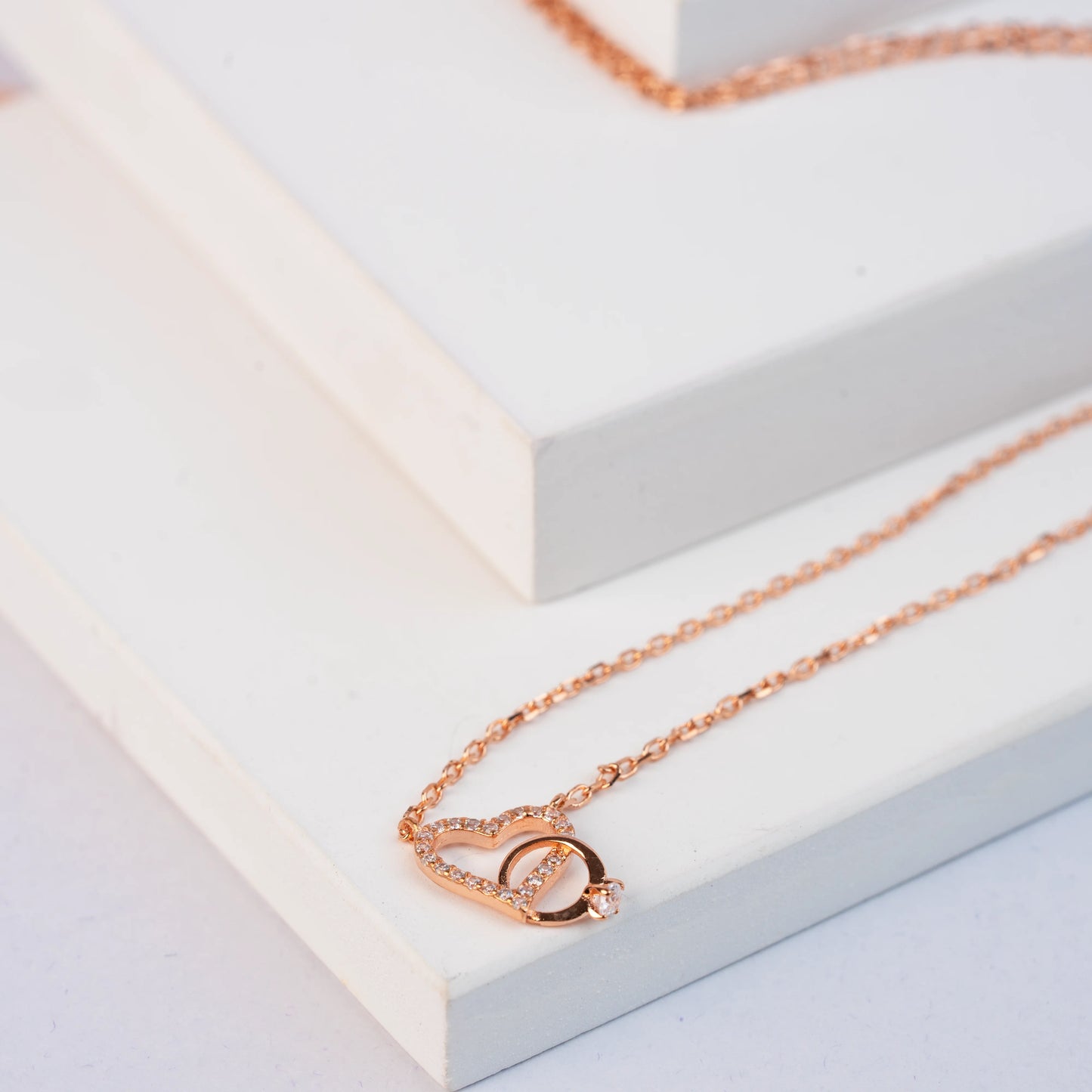 925 Sterling Silver | Heartfelt Link Ring Necklace