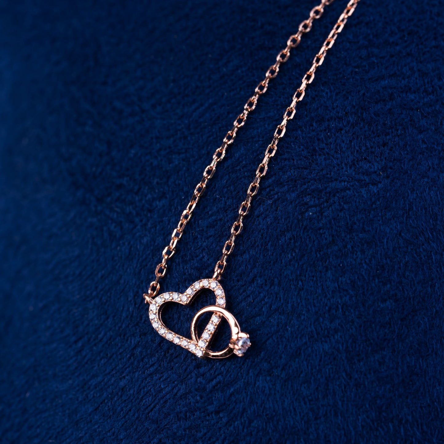 925 Sterling Silver | Heartfelt Link Ring Necklace