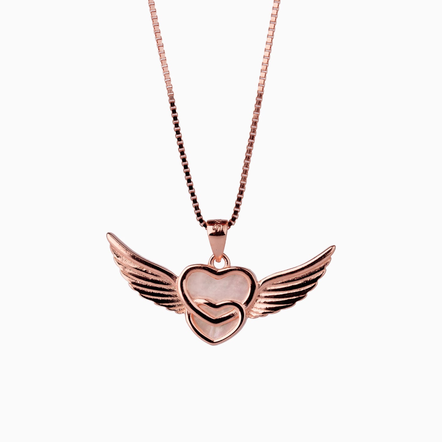 925 Sterling Silver | Eternal Wings of Love Pendant with Box Chain