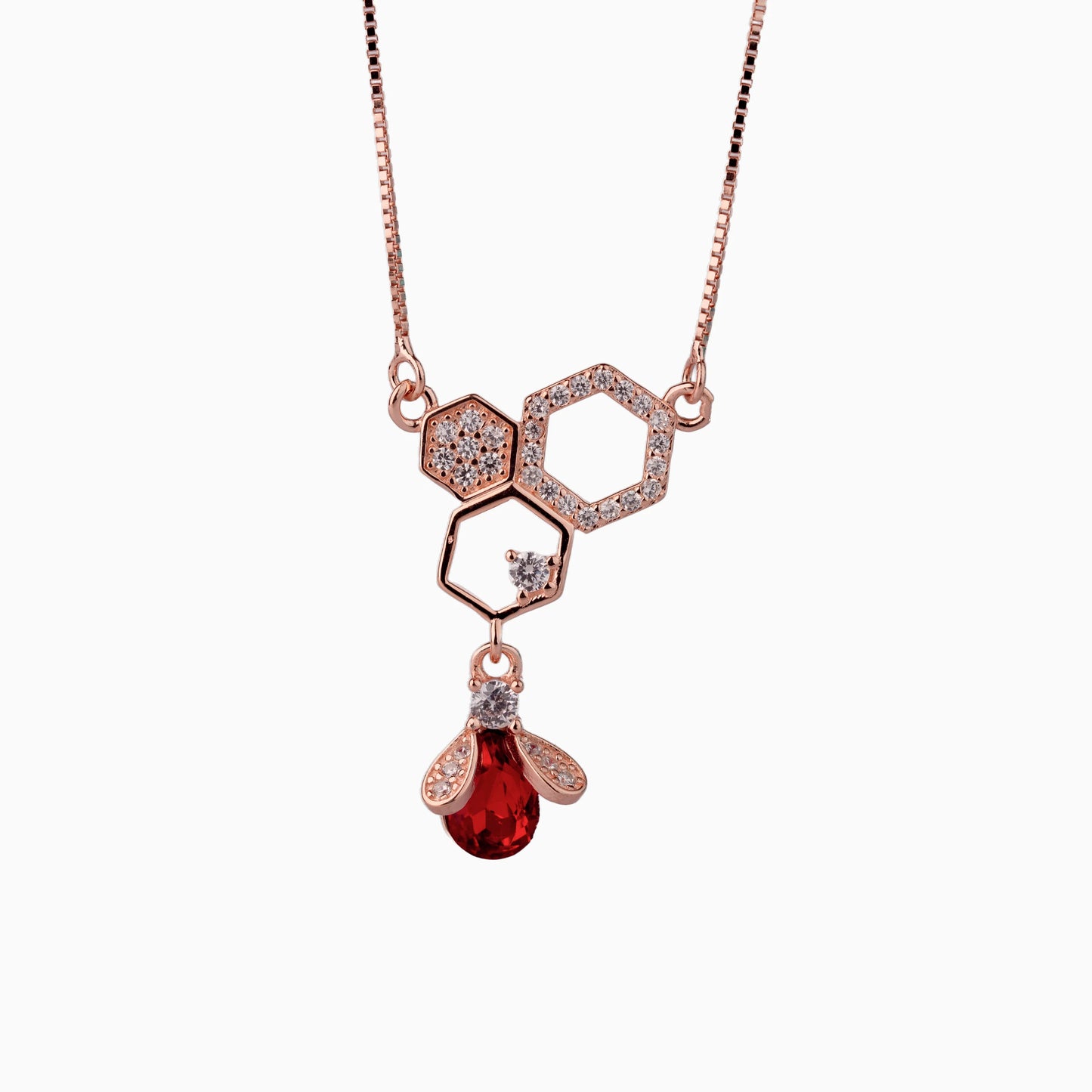 925 Sterling Silver | Harmony Droplet Pendant (Red)