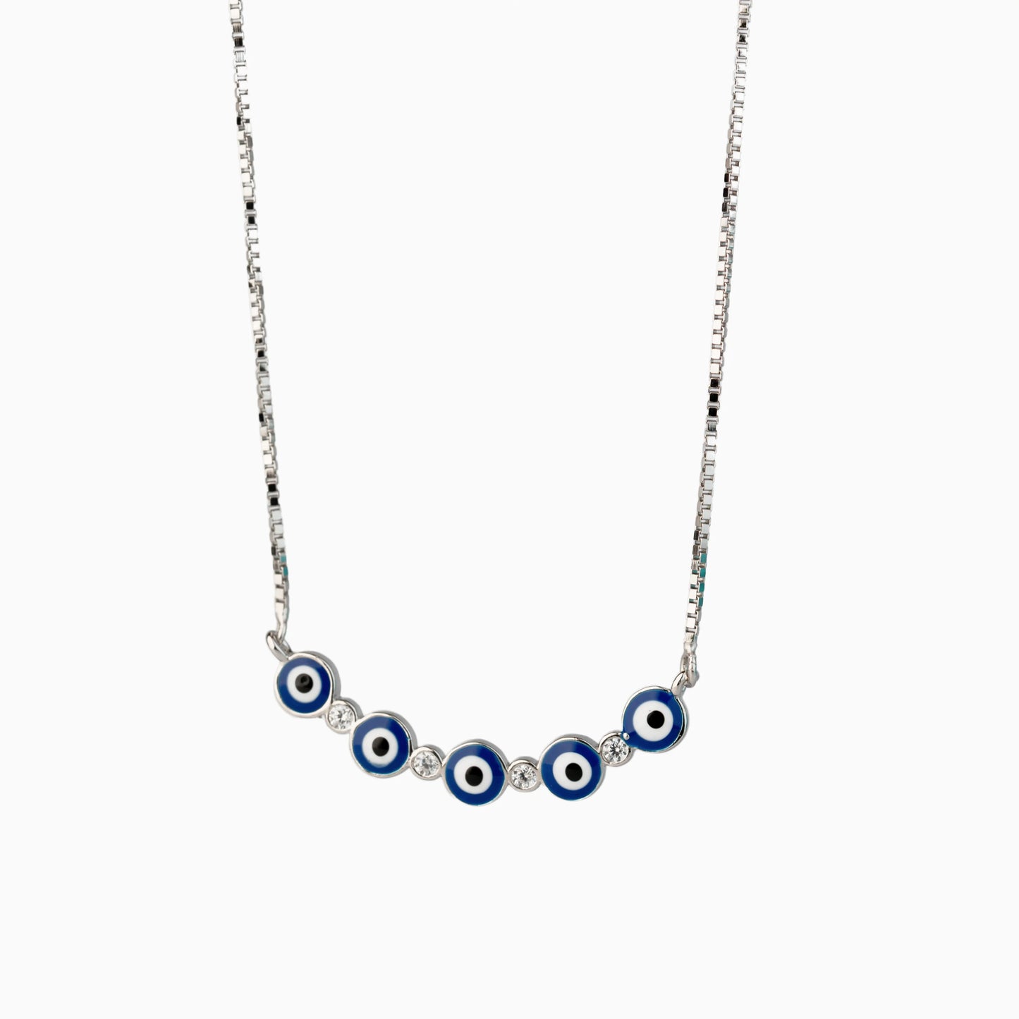 925 Sterling Silver | Silver Evil Eye Ensemble Necklace